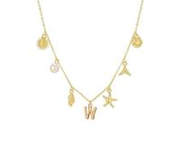 ladies jewellery Fashionable Bohemians Seashells Charm Letter Necklace with Elegant Gold Pendant for Trendy Women Ladies Daily Use necklace
