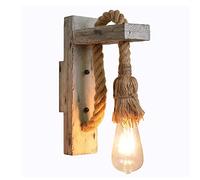 ladies jewellery Fixture Retro Wood V-intage Industrial Hemp Rope Sconce Lamp for Living Room Bathroom Bar Loft Club Light,Indoor Wall Light teen girl gifts