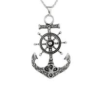 ladies jewellery Girls accessories For Men And Women, Sword Retro Halloween Head Skull Caribbean Pirate Anchor Necklace Birthday necklace