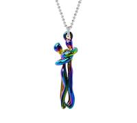 ladies jewellery Girls accessories For Women Men, Classic Embrace Little People Charm Couple Pendant Punk Lovers' Hug, Hugs And Kisses Necklace necklace