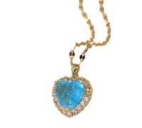 ladies jewellery Girls accessories Geometric Women, Shining Rhinestone - Zircon Pave Reunion Heart Necklace For Valentine Birthday necklace