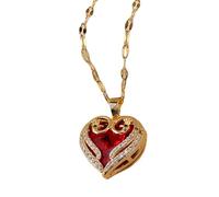 ladies jewellery Girls accessories Geometric Women, Shining Rhinestone - Zircon Pave Reunion Heart Necklace For Valentine Birthday necklace