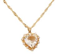 ladies jewellery Girls accessories Multilayered Color Women, Rhinestone - Shiny Zircon Pave Reunion Heart Necklace For Valentine Birthday Christmas necklace