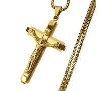 ladies jewellery Girls accessories With On It - Crucifix Pendant Men, Jesus Cross Necklace For Christmas Thanksgiving Gifts Birthday Gift necklace