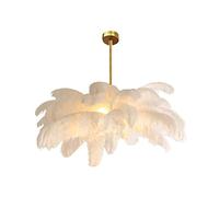 ladies jewellery Hanging Lamp, Feather Hanging Lamp Pendant Lighting Mid Century Hanging Ceiling Light Fixture for Living Room Dining Room Kitchen Bedroom Hallway(White.) necklace