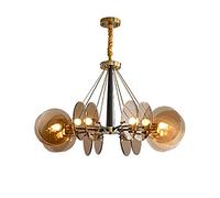 ladies jewellery Hanging Lamp, Hanging Lamp Mid Century Semi Flush Mount E12 Pendant Lighting Fixture with Adjustable Arms Ceiling Light for Kitchen Island Living Room Bedroom(A,8-lights) necklace