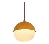 ladies jewellery Hanging Lamp, Japanese-Style MI-NI Coffee Bar Pendant Lamp in Wood Color with Frosted Glass Body, Iron Frame, E27 Single Head, Multiple Styles Compatible with Kitchen Island and