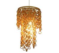 ladies jewellery Hanging Lamp, Southeast Asian Style Pendant Light, Elegant Handmade Wooden Pendant Lamp, Adjustable Chandelier for Kitchen Island Living Dining Room Farmhouse Home Decoration necklace