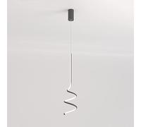 ladies jewellery Helix Pendant Light Dimmable Black Chandelier Linear Bar Lighting Fixture 22W Twisted Spiral Hanging Ceiling Lamp for Kitchen Bedroom Bathroom Farmhouse Long Strip White necklace
