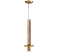 ladies jewellery Japanese Creative Long Tube Natural Stone Bedside Pendant Light Nordic Black Travertine Kitchen Island Hanging Lamp Minimalist Cylinder Dining Room Chandelier For Bar Counter Bedroom