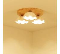 ladies jewellery Japanese Minimalist White Flower Hallway Ceiling Light Cream Wind Ceramic Kitchen Island Semi Flush Mount Ceiling Lamp French Nordic Round Wooden Pendant Light For Bedroom Aisle