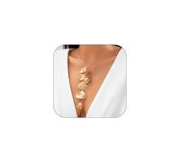 ladies jewellery Long Flower Leaf Statement Y Necklace for Women, Dainty Ginkgo Leaf Choker Floral Lariat Pendant Necklace Bohemian Leaves Necklace Jewelry Gifts necklace
