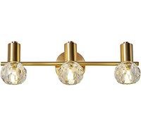 ladies jewellery Modern Bath Lamps,Classic Brass Bathroom Wall with Crystal Shade Led Rotatable Mirror Front Light for Hotel Dressing Table Bedside Decor Lamp (3 Lights),Chandelier teen girl gifts