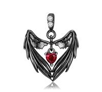 ladies jewellery Pendant 925 Sterling Silver Butterfly Moth Skull Scream Black Wings Chain Necklace For Girl Women Jewelry teen girl s