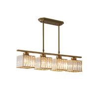 ladies jewellery Pendant Light Hanging Ceiling Light Modernism Square Clear Faceted Crystal Glass 4 Lights E26 Lighting for Dining Living Room Bedroom Hotel Restaurant, Color: Gold necklace