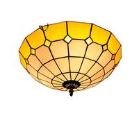 ladies jewellery Style Stained Glass Chandeliers 40CM Mediterranean Yellow Vintage Stained galss Ceiling Lamp Aisle Corridor Balcony Foyer Bedroom Ceiling Light necklace