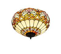 ladies jewellery Style Stained Glass Chandeliers 40CM Style Stained galss Ceiling Lamp Baroque Glass Fixture Indoor Ceiling Lamps and Lanterns for Bedroom Aisle Balcony Kitchen necklace
