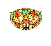 ladies jewellery Style Stained Glass Chandeliers 65CM Creative Heart Beads Colored Glass Ceiling lamp Living Room Restaurant Bar Bedroom Art Semi-Ceiling Light necklace