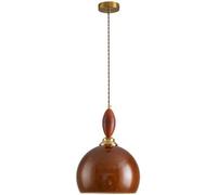 ladies jewellery Vintage Brown Glass Dining Room Pendant Light Mid Century Semicircle Kitchen Island Hanging Lamp Nordic Creativity Walnut Wood Bedroom Chandelier For Living Room Bar Counter Dining