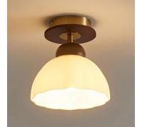 ladies jewellery Vintage Wood Hallway Semi Flush Mount Ceiling Light Nordic Creativity Milk White Stripe Kitchen Island Ceiling Lamp Mid Century Brass Gold Pendant Light For Balcony Aisle Stairs