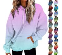 ladies jumpers,Hoodies for Women UK Oversized Sweatshirts Long Sleeve Shirts Cute Loose Y2K Clothes Fall Pullover Top Holiday Clothes Festival Outfits Athletic Wear Activewear,S