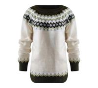 Ladies Jumpers Long Sleeve Crewneck Autumn Sweaters Women Fairisle Norwegian Fairisle Print Knitted Sweaters Retro Casual Loose Cropped Jumpers Winter Basic Fairisle Jumper Women Mintgreen
