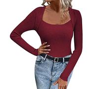 Ladies Jumpers Size 10 Longline Jumpers Ladies Women S Sexy Slim Solid Color Square Neck Knitting Sweater in Autumn and Winter Knit for Women UK S Jumper Knitted A M