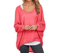 Ladies Jumpers Size 20 Womens Batwing Sleeve Pullover Tops Off Shoulder Loose Oversized Baggy Sweater Shirts Casual T Shirt Blouses Clothing Ladies Jumpers Sales Travel Essentials Cardigan Sweater