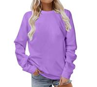 ladies jumpers,Sweatshirts for Women UK Casual Crew Neck Long Sleeve Tunic Tops Elegant Plain Lightweight Klassisch Ladies Jumpers Plus Size Lose Pullover without Hood