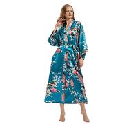 Ladies Kimono Dressing Gowns Floral Kimono Robe Printed Cardigan for Women Wedding Bonding Party Pyjamas