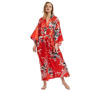 Ladies Kimono Dressing Gowns Floral Kimono Robe Printed Cardigan for Women Wedding Bonding Party Pyjamas