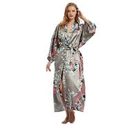 Ladies Kimono Dressing Gowns Floral Kimono Robe Printed Cardigan for Women Wedding Bonding Party Pyjamas