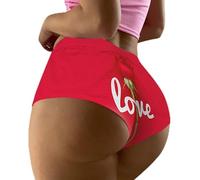 Ladies Knickers Cotton Full Briefs for Women Print Shorts Funny Brief Underwear Boyshort Pajamas Breathable Comfy Stretchy Pants (K, M)