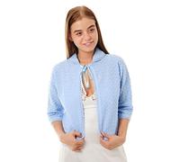 Ladies Knitted Bed Jackets | Stylish & Comfortable Traditional Bed Jackets by Lady Olga Blue W (8-10)