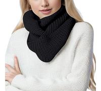 Ladies Knitted Loop Scarf Solid Color Winter Scarfs Soft Thick Ladies Scarves Neck Circle Loop Scarfs for Women Snood Lightweight Winter Warm Neck Circle Snood Scarf (One Size)