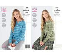 Ladies Knitting Pattern Cardigan and Jumper in Island Beaches DK 5608