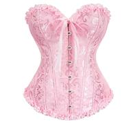 Ladie's Lace Up Boned Overbust Corset Top for Women Halloween, Christmas, Pirate Party, Wedding, Cosplay, Gothic Costumes Plus Size Bustier Lingerie Bodyshaper