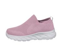 Ladies Laceless Casual Shoes,Women's Slip in Casual Sneakers,Hands Free Slip On Sneakers Arch,Mesh,Easy to Put On and Take Off,for Athletics Jogging Fashion Leisure Work Training Pink