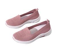 Ladies Laceless Walking Shoes,Orthopedic Nurses Casual Shoe,Walking Slip On Shoes Women,Easy to Bend,Suitable for Vacation Or Long Walks in Hot Weather Pink