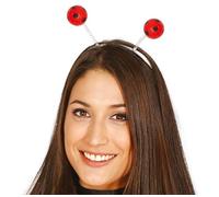 Ladies Ladybird Red Black Mini Beast Bopper Hairband Headband Festival Fancy Dress Costume