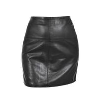 Ladies Leather 16 Inch Pencil Mini Skirt Club Office Casual Wear SKT5 Black