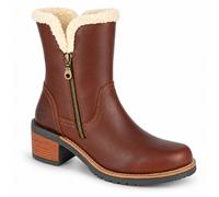 Ladies Leather Ankle Boots Woodland L543B Country Thermal Lined Twin Zip Up Boot
