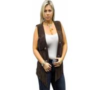 Ladies Leather Vest Suede Vest Concha Fringe Feather Western Country Lady