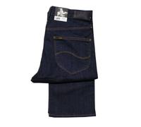 LADIES LEE MARION MID WAIST STRAIGHT LEG STRETCH JEANS - DARK INDIGO BLUE