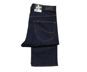 LADIES LEE MARION MID WAIST STRAIGHT LEG STRETCH JEANS - DARK INDIGO BLUE