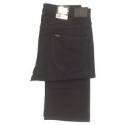 LADIES LEE MARION MID WAIST STRAIGHT LEG X LONG LEG STRETCH JEANS - BLACK