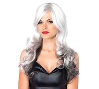 Ladies Leg Avenue Allure Multicolour Wig, Costume, Fancy Dress, Grey/Red