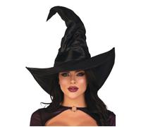 Ladies Leg Avenue Large Black Ruched Witch Hat