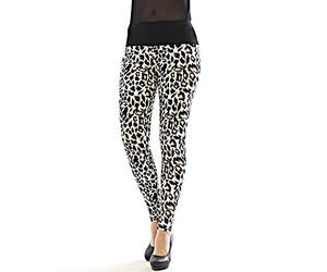 Ladies' Leggings Long High Waist Trousers Opaque Leo Leopard Leggings Animal Pattern - wildkatze-7, M