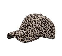 Ladies Leopard Print Baseball Cap Sunhat Headwear Outdoor Shade Sports Cap Trucker Hat Vintage Running Travel Summer Sun Protection Visor Hat Beige
